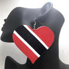 Trinidad & Tobago Flag Heart Earrings