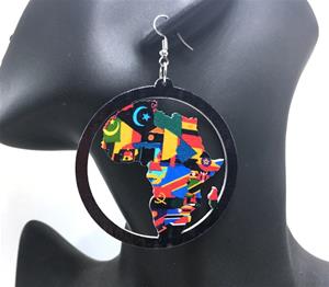 Africa Round Earrings