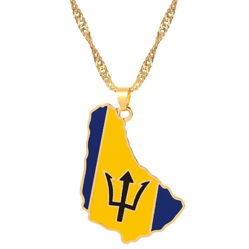 Barbados Flags Necklaces