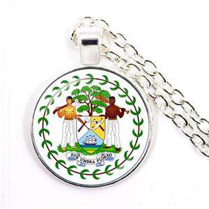 Belize Coat of Arm Round Necklaces