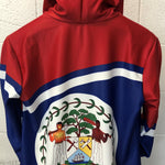 Belize Flag Jersey Hooded Jackets