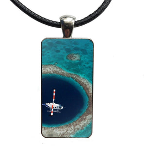 Belize Blue Hole Necklace with Helicopter