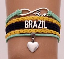 Brazil Heart Bracelets
