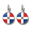Dominican Rep. Flag Clip Earrings