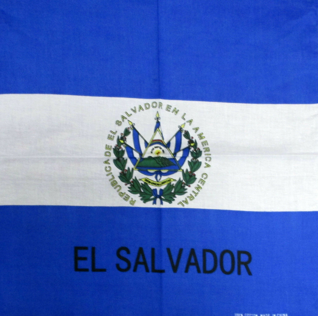 El Salvador Flag 22X22 Bandanas