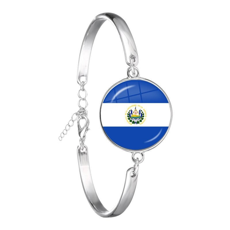 El Salvador Flag Chain Bracelet