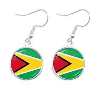 Guyana Flag Hook Earrings
