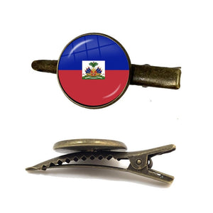 Haiti Flag Tie Clip for Men