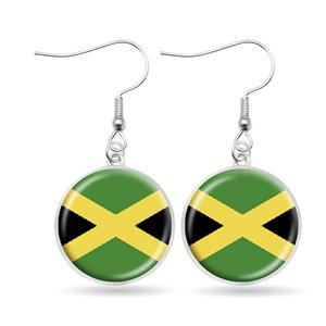 Jamaica Flag Hook Earrings