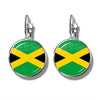 Jamaica Flag Clip Earrings