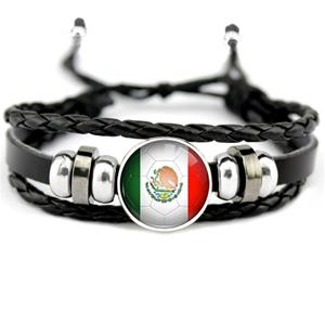 Mexico Flag Leather Bracelets