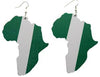 Nigeria Flag Map Earrings