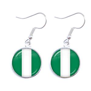 Nigeria Flag Hook Earrings