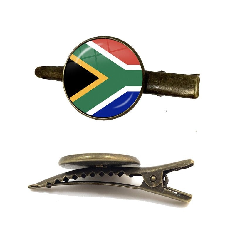 South Africa Flag Tie Clip for Men