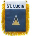 St Lucia Flag Mini Banner