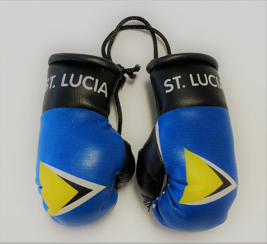 St. Lucia Flag Mini Boxing Gloves