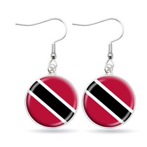 Trinidad & Tobago Flag Hook Earring