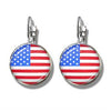 United States Flag Clip Earrings