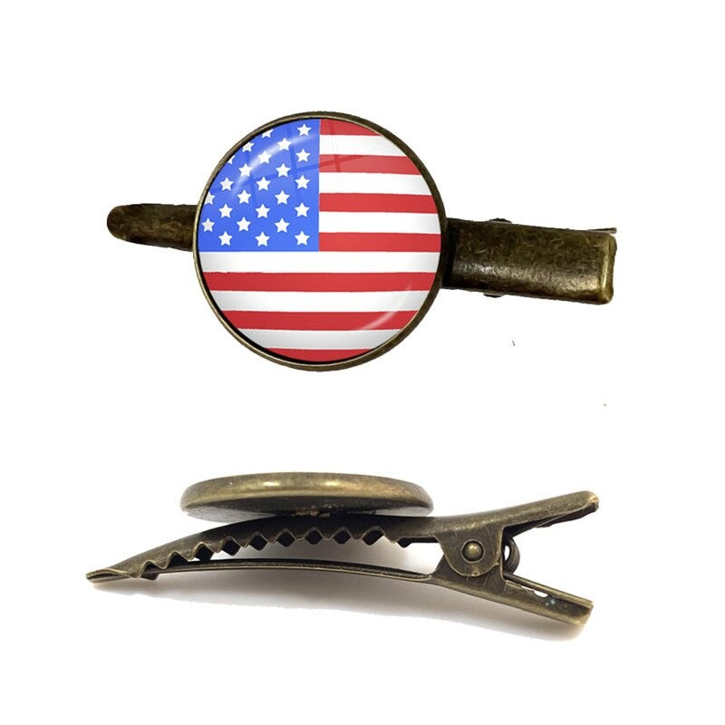 United States Flag Tie Clip for Men