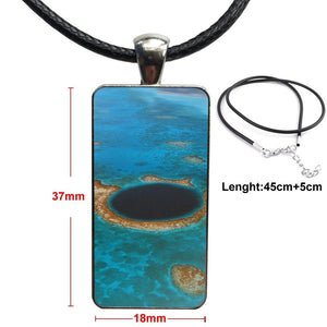 Belize Blue Hole Land Scape Necklaces
