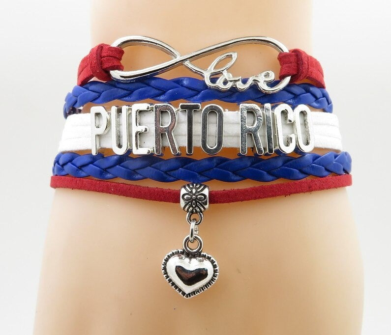Puerto Rico Love Heart Bracelets