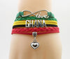 Ghana Love Heart Bracelets
