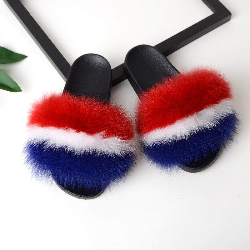Red White and Blue Slippers
