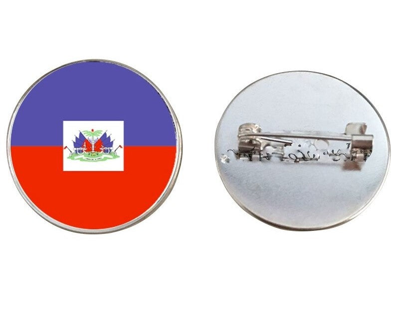 Haiti Flag Brooch Pins