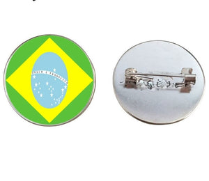 Brazil Flag Brooch Pins