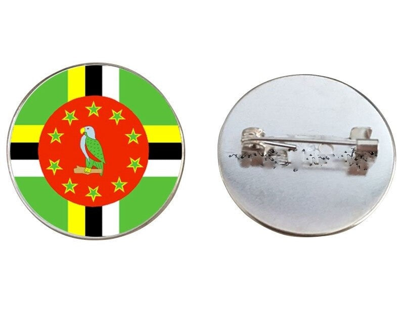 Dominica Flag Brooch Pins