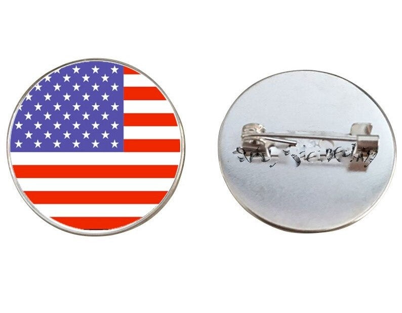 United States Flag Brooch Pins