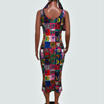 Letter Print Sleeveless Dresses