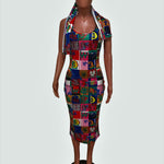 Letter Print Sleeveless Dresses