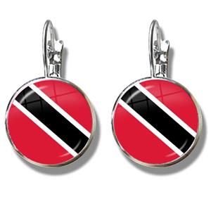 Trinidad & Tobago Flag Clip Earrings